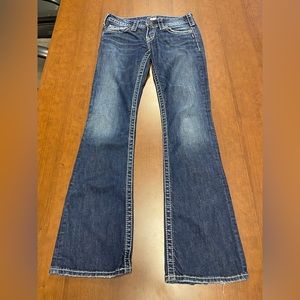 Silver Pioneer Bootcut Jeans Size 25